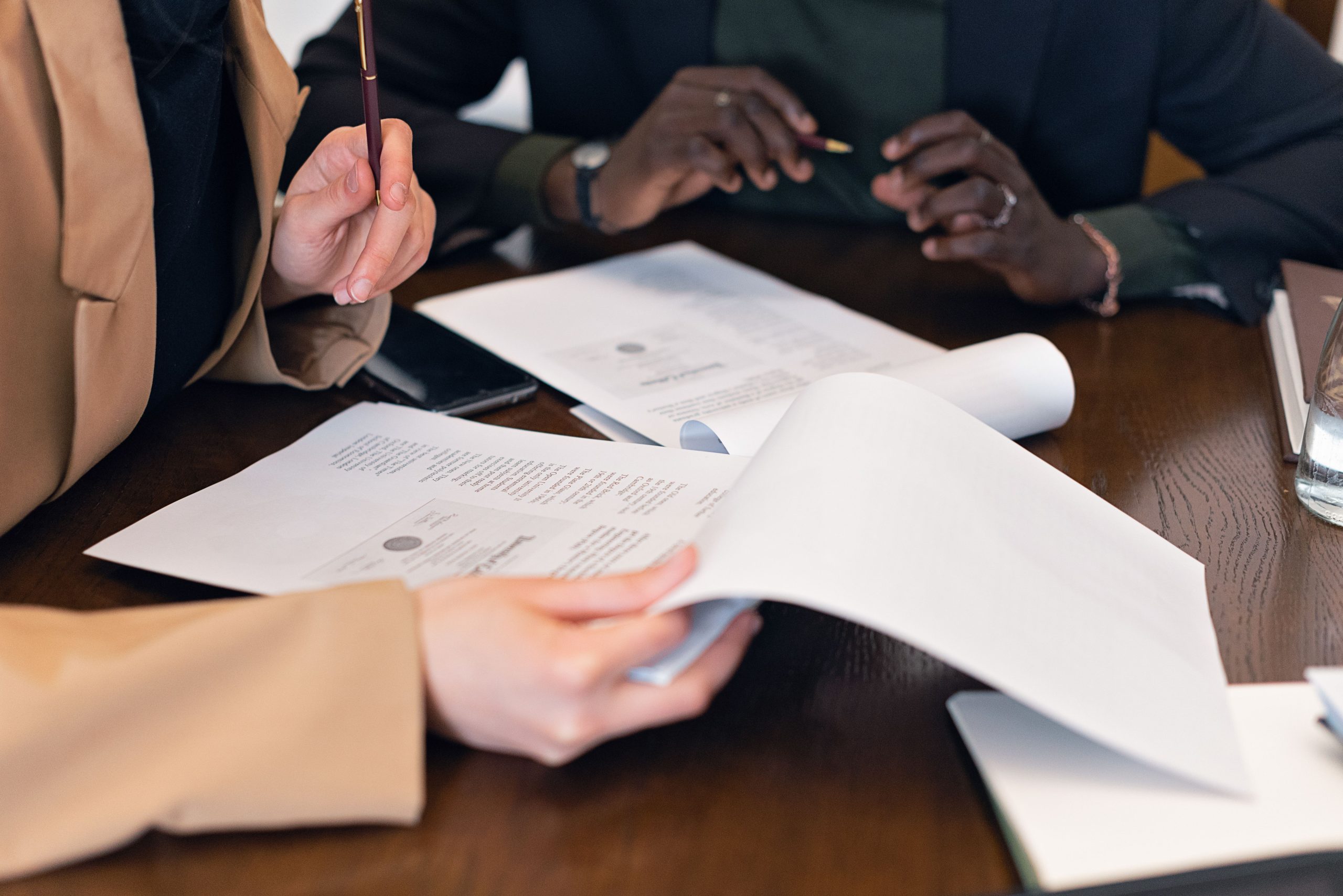 Institutional planning documents arranged for review